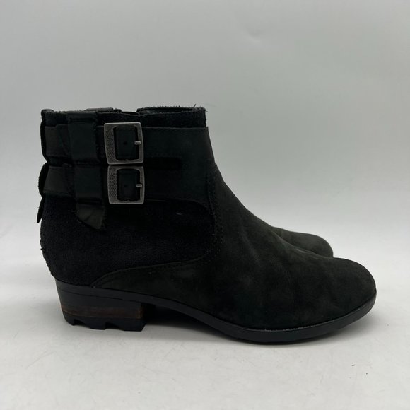 Sorel NL3080-010 Boots Women's Size 9 Lolla Ankle Bootie Leather Zip Buckle - Picture 8 of 11